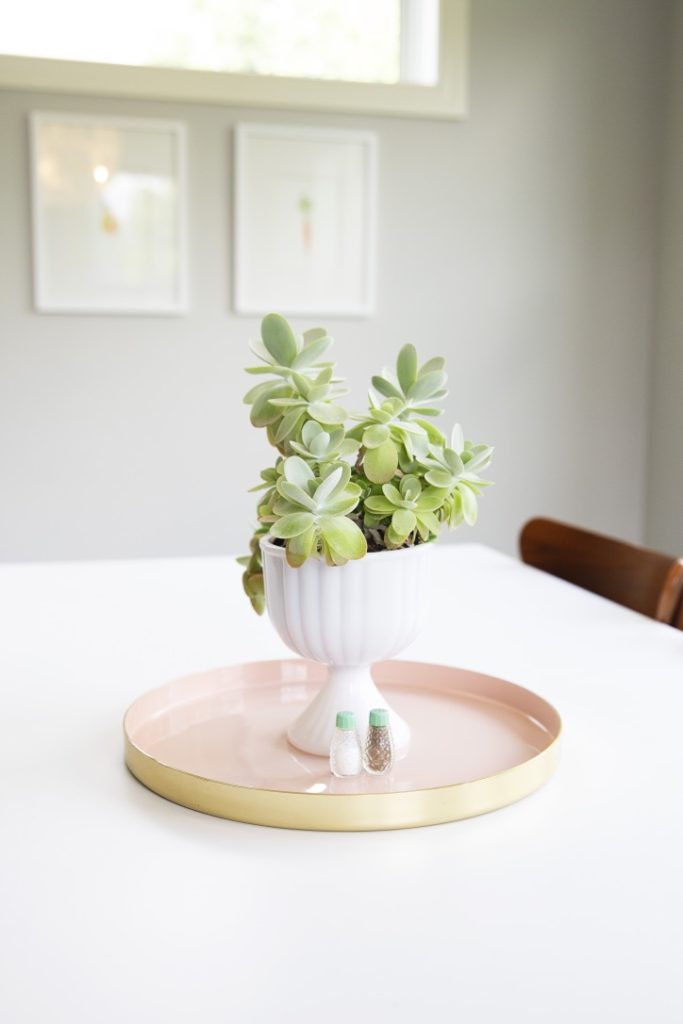 plant centerpiece on table